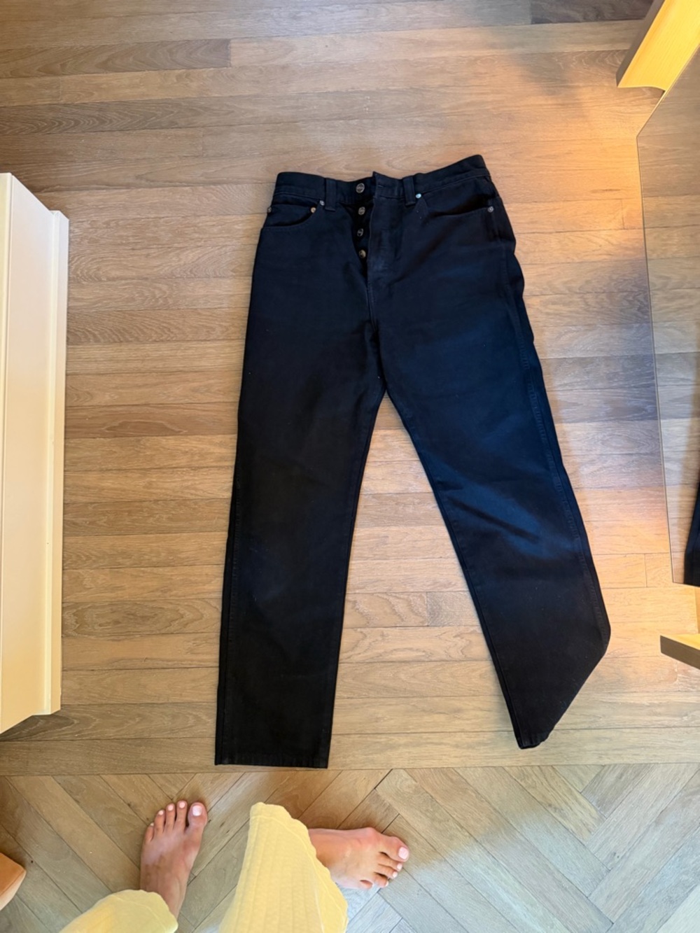 KHAITE Black Straight-Leg Women’s Jeans